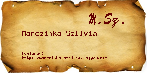 Marczinka Szilvia névjegykártya